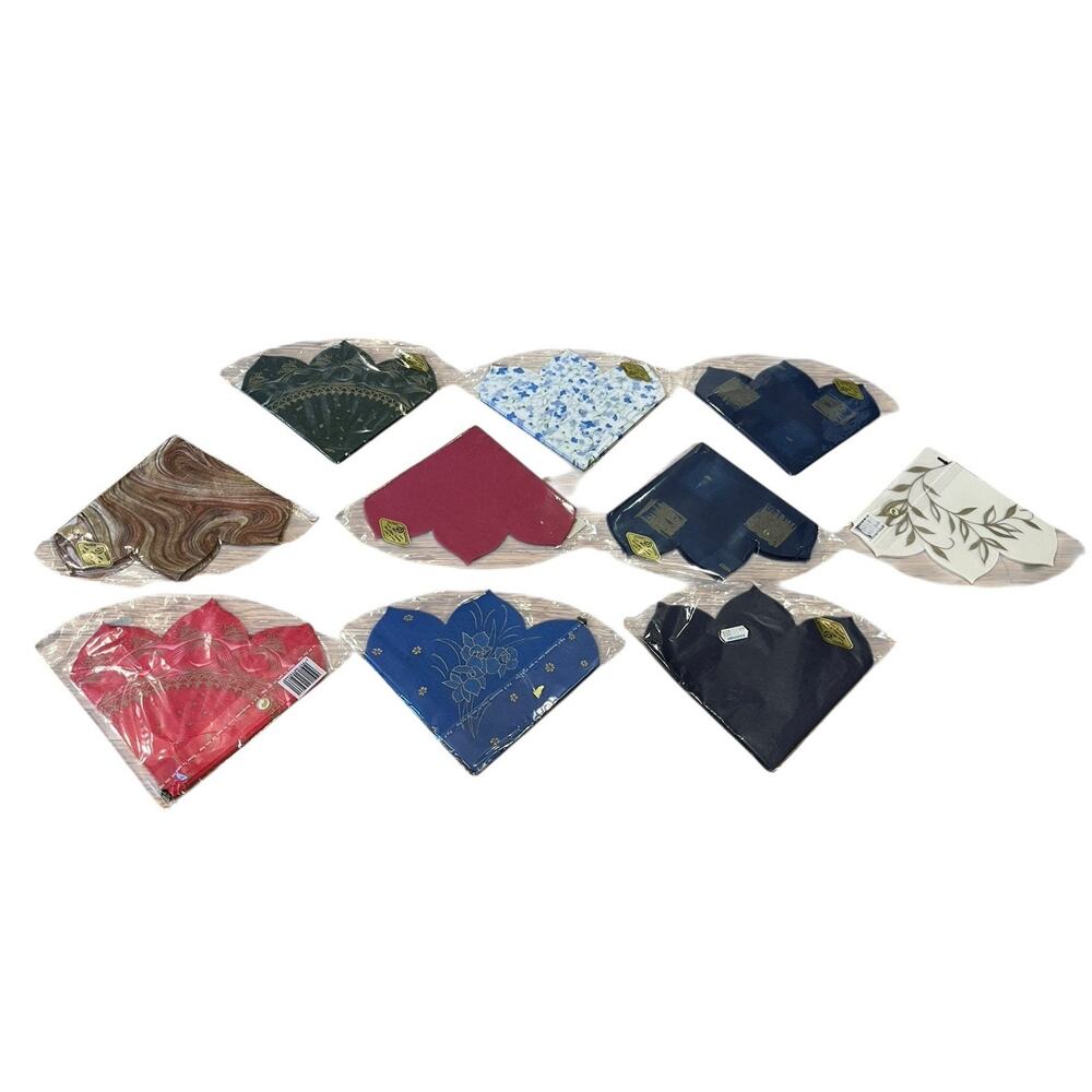 10 Packs Round Luncheon Napkins Scalloped Edges Japanese 15 Sheets Each